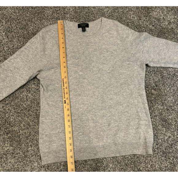 Charter Club 100% Cashmere Long Sleeve Crew Neck Pullover Sweater Gray Womens XL - Picture 8 of 8